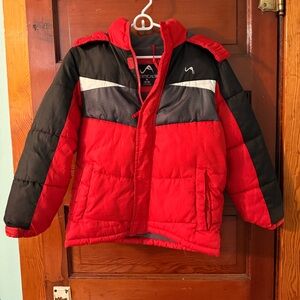Kids Red and Black winter Coat